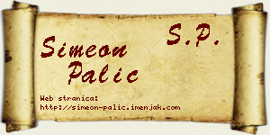 Simeon Palić vizit kartica
